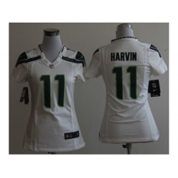 Nike Women NFL Seattle Seahawks #11 Percy Harvin White Jerseys