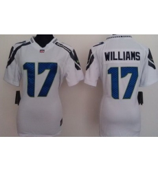 Women Nike Seattle Seahawks 17# Mike Williams White Nike NFL Jerseys