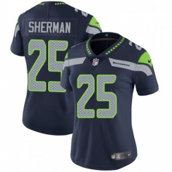 Womens Nike Seattle Seahawks 25 Richard Sherman Elite Steel Blue Team Color NFL Jersey