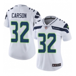 Womens Nike Seattle Seahawks 32 Chris Carson White Vapor Untouchable Elite Player NFL Jersey