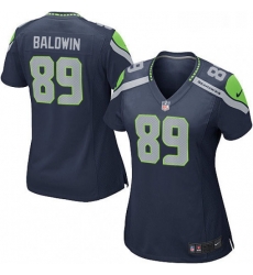 Womens Nike Seattle Seahawks 89 Doug Baldwin Game Steel Blue Team Color NFL Jersey