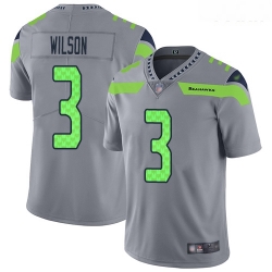 Seahawks #3 Russell Wilson Gray Youth Stitched Football Limited Inverted Legend Jersey