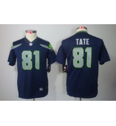 Youth Nike Seattle Seahawks #81 Golden Tate Blue Color[Youth Limited Jerseys]