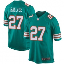 Kalen Ballage Miami Dolphins men Game Alternate Nike Jersey Aqua