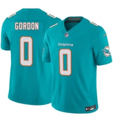 Men Miami Dolphins  0 Ollie Gordon Aqua 2026 F U S E  Vapor Limited Stitched Football Jersey