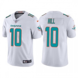 Men Miami Dolphins 10 Tyreek Hill White Vapor Untouchable Limited Stitched Football jersey