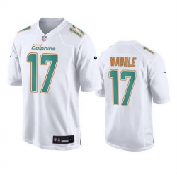 Men Miami Dolphins 17 Jaylen Waddle White Fashion Vapor Untouchable Stitched Football Jersey