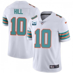 Men Miami Dolphins 2022 #10 Tyreek Hill White With 2-star C Patch Rush Color Stitched Football Jersey