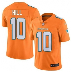 Men Miami Dolphins Tyreek Hill #10 Orange Vapor Limited Jersey