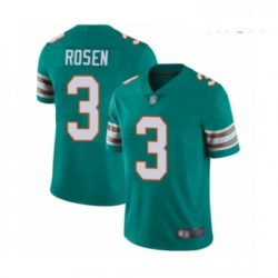 Mens Miami Dolphins 3 Josh Rosen Aqua Green Alternate Vapor Untouchable Limited Player Football Jersey