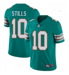 Mens Nike Miami Dolphins 10 Kenny Stills Aqua Green Alternate Vapor Untouchable Limited Player NFL Jersey