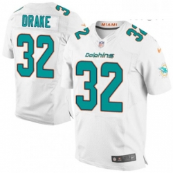 Mens Nike Miami Dolphins 32 Kenyan Drake Elite White NFL Jersey