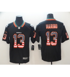 Nike Dolphins 13 Dan Marino Black USA Flag Fashion Limited Jersey