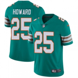 Nike Dolphins #25 Xavien Howard Aqua Green Alternate Mens Stitched NFL Vapor Untouchable Limited Jersey