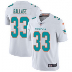 Nike Dolphins #33 Kalen Ballage White Mens Stitched NFL Vapor Untouchable Limited Jersey