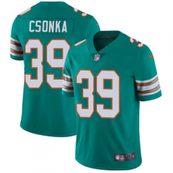 Nike Dolphins #39 Larry Csonka Aqua Green Alternate Mens Stitched NFL Vapor Untouchable Limited Jersey