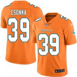 Nike Dolphins #39 Larry Csonka Orange Mens Stitched NFL Limited Rush Jersey