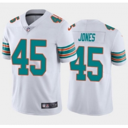 Nike Dolphins 45 Brandon Jones White Throwback Vapor Untouchable Limited Jersey