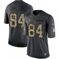 Nike Dolphins #84 Jordan Cameron Black Mens Stitched NFL Limited 2016 Salute to Service Jersey