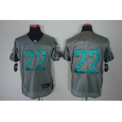 Nike Miami Dolphins 22 Reggie Bush Grey Elite Shadow NFL Jersey