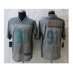 Nike Miami Dolphins 91 Cameron Wake Grey Elite Vapor NFL Jersey