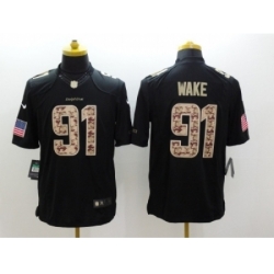 Nike Miami Dolphins 91 Cameron Wake black Salute to Service Limited NFL Jersey