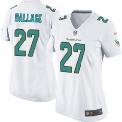 Kalen Ballage Miami Dolphins Women Vapor Limited Nike Jersey White