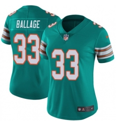 Women Kalen Ballage Miami Dolphins Limited Alternate Vapor Untouchable Nike Jersey Aqua