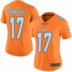 Womens Nike Miami Dolphins 17 Ryan Tannehill Limited Orange Rush Vapor Untouchable NFL Jersey