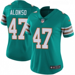 Womens Nike Miami Dolphins 47 Kiko Alonso Aqua Green Alternate Vapor Untouchable Limited Player NFL Jersey