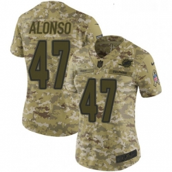 Womens Nike Miami Dolphins 47 Kiko Alonso Limited Camo 2018 Salute to Service NFL Jersey