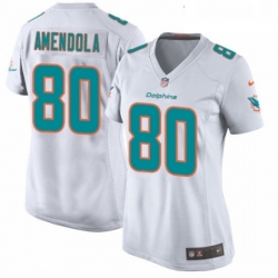 Womens Nike Miami Dolphins 80 Danny Amendola Game White NFL Jersey