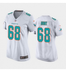 women robert hunt miami dolphins white game jersey 