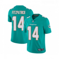 Youth Miami Dolphins 14 Ryan Fitzpatrick Aqua Green Team Color Vapor Untouchable Limited Player Football Jersey