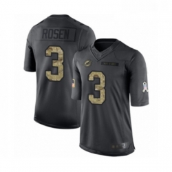 Youth Miami Dolphins 3 Josh Rosen Limited Black 2016 Salute to Service Football Jersey