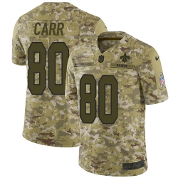 Limited Nike Camo Mens Austin Carr Jersey NFL 80 New Orleans Saints 2018 Salute to Service