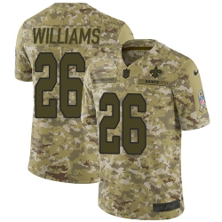 Limited Nike Camo Mens P. J. Williams Jersey NFL 26 New Orleans Saints 2018 Salute to Service