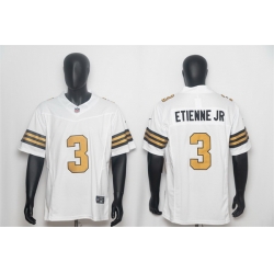 Men New Orleans Saints  3 Travis Etienne Jr White F U S E  Color Rush Limited Stitched NFL Jersey