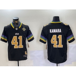 Men New Orleans Saints 41 Alvin Kamara Black 2024 F U S E Vapor Limited Stitched Jersey 2