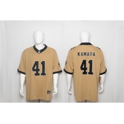 Men New Orleans Saints  41 Alvin Kamara Gold F U S E  Alternate Vapor Limited Stitched Football Jersey