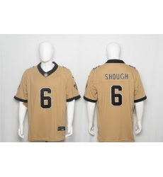 Men New Orleans Saints  6 Tyler Shough Gold F U S E  Alternate Vapor Limited Stitched Football Jersey