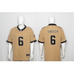 Men New Orleans Saints  6 Tyler Shough Gold F U S E  Alternate Vapor Limited Stitched Football Jersey
