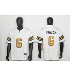 Men New Orleans Saints  6 Tyler Shough White F U S E  Color Rush Limited Stitched NFL Jersey