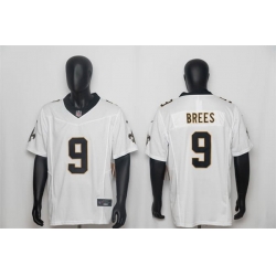 Men New Orleans Saints  9 Drew Brees White F U S E  Vapor Limited Stitched Football Jersey