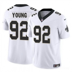 Men New Orleans Saints 92 Chase Young White 2023 F U S E Vapor Limited Stitched Football Jersey