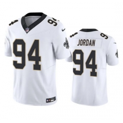 Men New Orleans Saints 94 Cameron Jordan White 2023 F U S E  Vapor Untouchable Limited Stitched Jersey