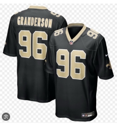 Men Nike Carl Granderson #96 Black New Orleans Saints F U S E Stitched Jersey