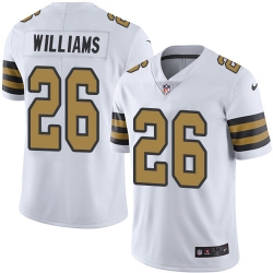 Mens Nike New Orleans Saints 26 P. J. Williams Limited White Rush Vapor Untouchable NFL Jersey