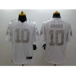 Nike New Orleans Saints 10 Brandin Cooks White Game Platinum NFL Jersey