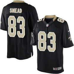 Nike New Orleans Saints #83 Willie Snead Mens Elite Black Team Color NFL Jersey